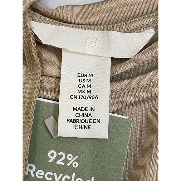 H&M women’s tan body suit medium NWT - Picture 4 of 5
